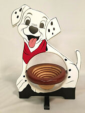 Collapsible Wood 101 Dalmatians Dog Spiral Cut Basket Bowl Kitchen Decor A1 picture