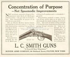 1912 L C Smith Guns Hunter Arms Co Fulton NY Shotgun Concentration of Purpose Ad picture