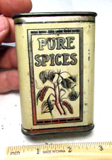 Vintage RARE pure spices unmarked spice tin, some still left inside, but what? picture