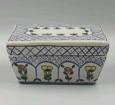 Vintage Hand Painted In Portugal Porcelain Trinket Box picture