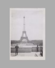 WW2 Photo U.S. GI Walking Towards The Eiffel Tower Paris France picture