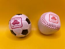 Lot of Two (2) State Farm Hacky Sacks - Baseball, Soccer Ball - Square Logo picture