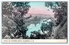 1910 Scene On Vermillion River Trees Vermillion South Dakota SD Antique Postcard picture