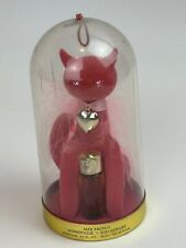 Vintage Max Factor Hypnotique Sophisti-Cat Pink Flocked Cat Gold Heart Feathers picture