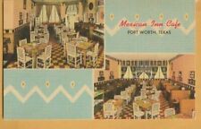 Mexican Inn Cafe Restaurant Fort Worth Texas Tiffin Hall Vintage Linen Postcard picture