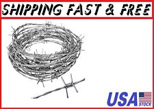 Real Barbed Wire 25ft 18 Gauge - Great for Crafts, Fences, and Critter Deterrent picture
