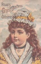 Read's Grand Duchess Cologne Girl w Blue Bonnet New York Vict Card c1880s picture
