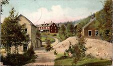 Gorham New Hampshire NH Town View Houses Dirt Mound c1910s Postcard A73 picture