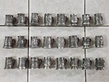 John Pinches Limited Pewter Mini Beer Stein Mug Lot 24 Tankards Collection 81-83 picture