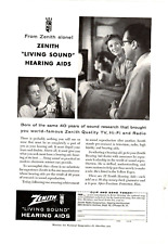 1958 Print Ad Zenith Radio Corporation Living Sound Hearing Aids Eyeglasses picture
