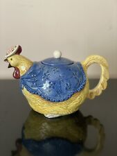 Hen w/ Bonnet Ceramic Figurine Teapot & Lid Otagiri picture