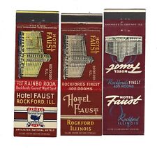 3 Hotel Faust - Rockford, Illinois Matchcovers   Rainbo Room picture