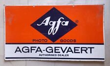 Agfa Gevaert Photo Goods Double Sided Vintage Rare Porcelain Enamel Sign Board picture