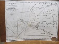 Map of the Cruise of the King's Fleet 1778 American Revolutionary War picture
