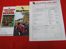 Wheel Horse full color fold out fliers with a personal evaluation sheet year picture