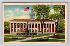 Fremont OH-Ohio, Sandusky County Court House, Antique Vintage Souvenir Postcard picture