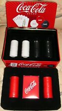 Coca Cola Poker Set Collectors Tin Unused Sealed Custom Cards & Poker Chips Coke picture