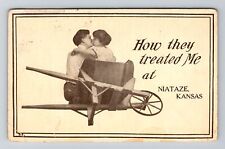 Niataze KS-Kansas, How They Treated Me, Kissing Vintage Souvenir Postcard picture
