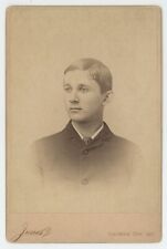 Antique c1880s Rare ID'd Cabinet Card Young Man Will Post Killed by Lightning picture