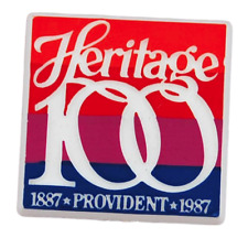 VTG 1987 Provident Companies 100 Year Anniversary Insurance Plastic Lapel Pin picture