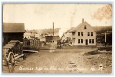 c1910's Shirley Lumber Co. Mill & Office View Shirley ME RPPC Photo Postcard picture