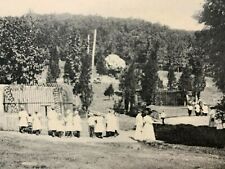Postcard Holyoke MA - c1900s Children Watching Bear Cage - Mountain Park Zoo picture