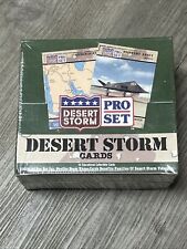 NEW & SEALED Pro Set 1991 Desert Storm US Military Trading Cards 36 Packs Box picture