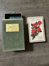Four Roses Bourbon Distillers 1950s CONGRESS Deck Of Playing Cards Green And Red picture