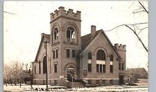 FIRST METHODIST CHURCH miles city mt real photo postcard rppc montana history picture