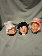 LOT OF THREE VINTAGE CERAMIC VICTORIAN PEOPLE TOBYMUGS picture