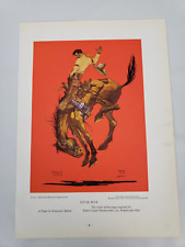 Let'er Buck Wallace Smith, The Lure of Color 2 sided print reproduction picture