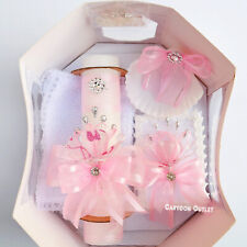 Girl Baptism Candle Gift Set Pink Favors Vela De Bautizo Nina Recuerdos picture