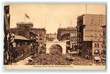 1912 Old Home Week Crowd View, Providence Rhode Island RI Antique Postcard picture