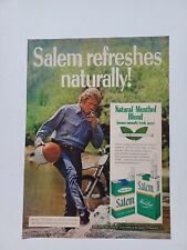 Vintage 1972 Magazine Ad Salem Cigarettes Man with a Dirt Bike picture