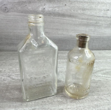 Vtg Listerine Lambert Pharmacal Co Glass Bottle & Hinds Honey Almond Cream Clear picture