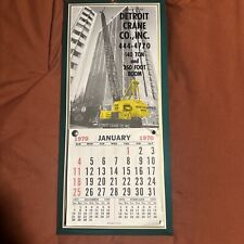 Vintage Advertising Calendar Metal Detroit Crane Company Great Graphics  picture