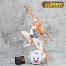 Anime One Piece IU POPMAX Nami Stick Zeus 27cm Hot Girl 1Pc A Statue GK Figure picture