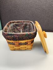 Longaberger 1998 Father’s Day Finders Keepers Basket w/ Lid & Liner Protector  picture