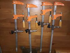 LOTOF 4 VINTAGE JORGENSEN 3718 BAR CLAMPS - OPENS - 18 IN-VERY GOOD COND  picture