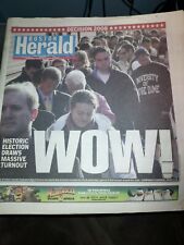 Nov. 5, 2008 Boston Herald Newspaper - Obama 