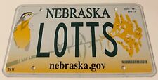 LOTTS Vanity License Plate Nebraska Family picture
