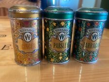Vintage Watkins 1987 Limited Edition Spice Tins Collector Set of 3 picture