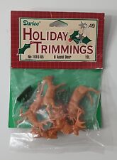 Vintage Deer Miniatures 6 Christmas Decorations 1610 85 Darice Crafting New  picture