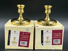 Baldwin No. 7205 Polished Brass Round Base Candlesticks Set of Two 3