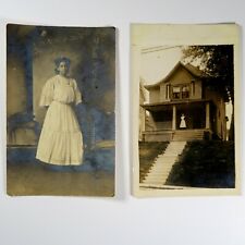Real Photo Postcard Set of 2 Posing Women Early 1900s RPPC  picture