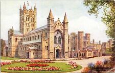 Historic Buckfast Abbey General View England Streetview Tower DB Postcard picture