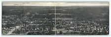 1913 Two Panel Panoramic Bird's Eye View Suffern New York NY Posted Postcard picture