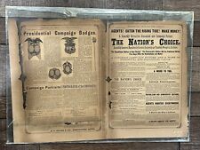 1884 Nation's Choice President Campaign Advertisement Brochure Grover Cleveland picture