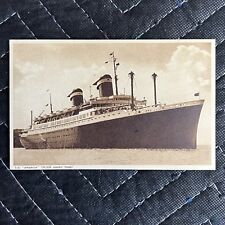 BEAUTIFUL Antique Real Photo “SS AMERICA” Postcard United States Line RPPC picture