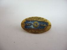 Vintage Lapel Hat Pin: 1968 Lions International 100% Attendance picture